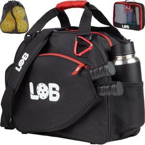 LOB Pickleball Bag - Lightweight Tote Carry Bag for men and women, Fits 2 Paddle